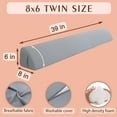 thumbnail image 6 of Jakoola Twin 39"x8"x6" Headboard Gap Pillow Bed Wedge Pillow Mattress Gap Fill for Headboard Bedside, Gray, 6 of 10