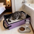 thumbnail image 4 of Portable Foldable Cat Litter Box for Travel with Waterproof Lining, Disposable No-Wash Litter Pan for Camping, Road Trips, Hotels and Outdoor Use, 4 of 6