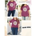 thumbnail image 5 of XCHQRTI Plus Size Daisy Women Tshirt Graphic Oversized Tees Short Sleeve Casual Tee, 5 of 8