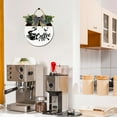 thumbnail image 2 of Eveokoki 11" Coffee Bar decor sign Rustic Farmhouse Wooden Round Retro Coffee Bar Decor Coffee Lover Coffee Station Decor Home Office Kitchen Wall Decor, 2 of 5