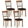 thumbnail image 1 of Gymax Faux Leather Dining Chair Set of 4 w/Padded Seat Elegant Backrest for Restaurant Walnut, 1 of 10