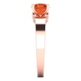 thumbnail image 3 of Clara Pucci 14K Rose Gold Solid Gold Red Solitaire with Accents Anniversary Ring for Women - 1.06 cttw Round Cut, 3 of 8