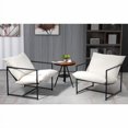 thumbnail image 2 of Silla de acento de terciopelo moderno elegante, silla reclinable contemporánea de marco de metal con cojín de asiento profundo para la oficina en el hogar, 2 of 5