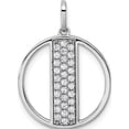 thumbnail image 1 of 14K White Gold Gatsby Diamond Initial I Charm (Width 17.81) - Jbsp, 1 of 5