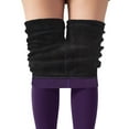 thumbnail image 1 of Gibobby Leggings de mantequilla Leggings con forro polar para mujer, medias gruesas cálidas de invierno, pantalones de terciopelo térmico, Control y elástico (Morado, One Size), 1 of 5