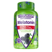 vitafusion Extra Strength Melatonin Gummy Vitamins, Sleep Supplements, 120 Count