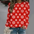 thumbnail image 2 of Ltctricy Plus Size Christmas Sweatshirts for Women Winter Fashion Cute Crewneck Pullover Top Casual Vacation Shirts, 2 of 7
