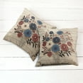 thumbnail image 2 of Ambesonne Rustic Throw Pillow Cover Pack of 2, Modern and Simple Bouquet, 2 Pcs-16"x16", Night Blue Ruby and Champagne, 2 of 5