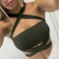 thumbnail image 2 of Fridja Womens Wild Style Off The Shoulder Crop Tops Sequins Strapless Bra Tank Vests, 2 of 7
