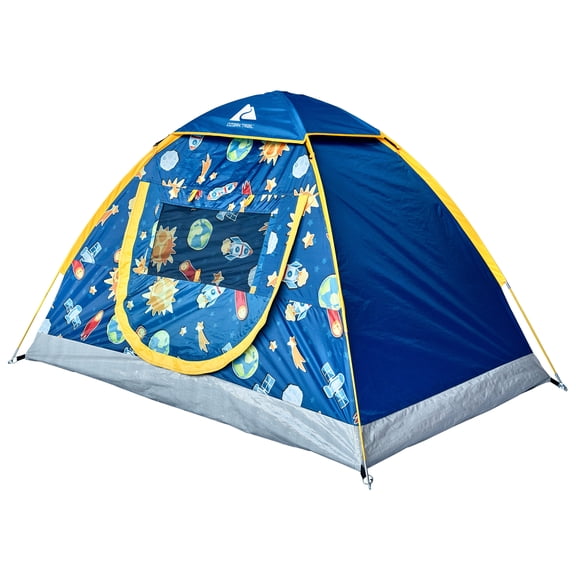 Ozark Trail Kids Play Tent, Easy Set up, Space Pattern, Blue, Ideal for 2 Children