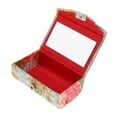 thumbnail image 2 of Embroidered Brocade Case Jewelry Storage Box Makeup Holder with Mirror with Closure - #G, as described G, 2 of 8