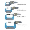 thumbnail image 3 of Micrometer Digital Micrometer 0-25/50/75/100mm 0.001mm Electronic Gauge with LCD Disply Caliper Outside Micrometer ,Long Lasting, 3 of 7