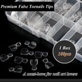 thumbnail image 2 of Press On Nail Adhesive Tabs, Square Acrylic Artificial Toe Nails With Waterproof Nail Sticky Tabs, 100 Pcs Clear Acrylic For Salon And Home D.I.Y. Artistry, 2 of 8