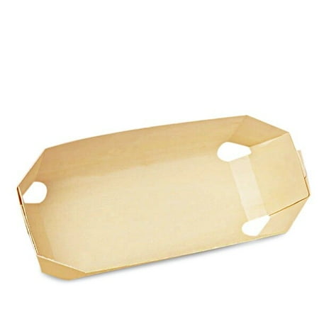 

12ea - 9-7/8 X 5 X 2-3/8 Poplar Bent Wood Tray Width 4 15/16 by Paper Mart