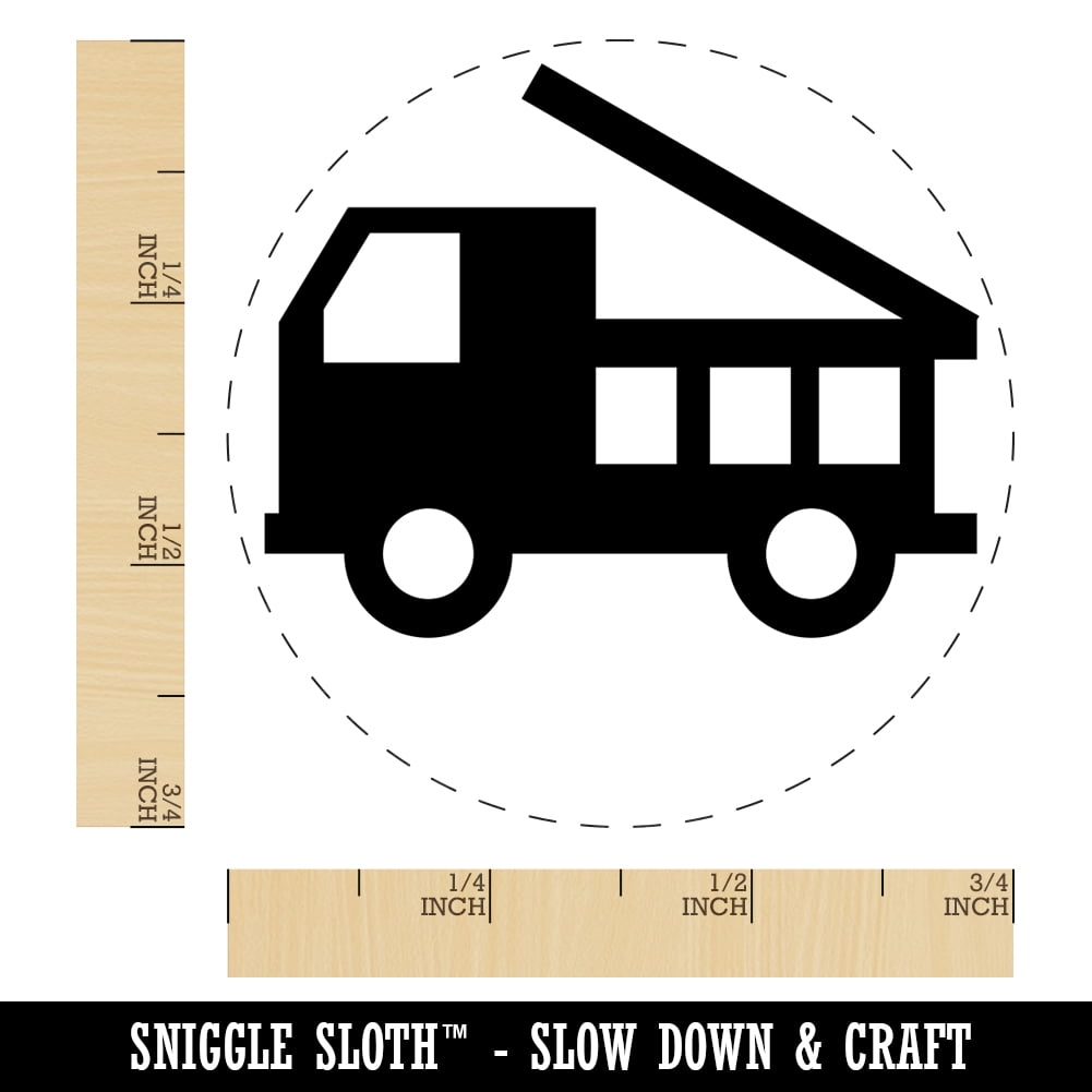 Fire Truck Engine Fireman Firefighter Symbol Self-Inking Rubber Stamp Ink Stamper - Black Ink - Small 3/4 Inch
