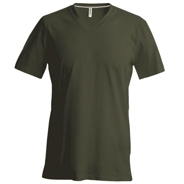 Kariban T-Shirt Ajusté à Manches Courtes Col en V pour Hommes