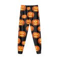 thumbnail image 6 of Kogui Halloween Pjs Kids 2-Piece Cute Ghost Pumpkin Print Soft Sleepwear Set Long Sleeve Kids Pjs Size 8-9 (Black,8-9 Years), 6 of 7