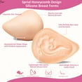 thumbnail image 3 of BIMEI One Piece Sprial Microporous Mastectomy Prosthesis Women Bra Enhancer Inserts Breast Surgery Lightweight Silicone Breast form Shaper for Breast Asymmetry/Mastectomy,Right,T7, 3 of 13