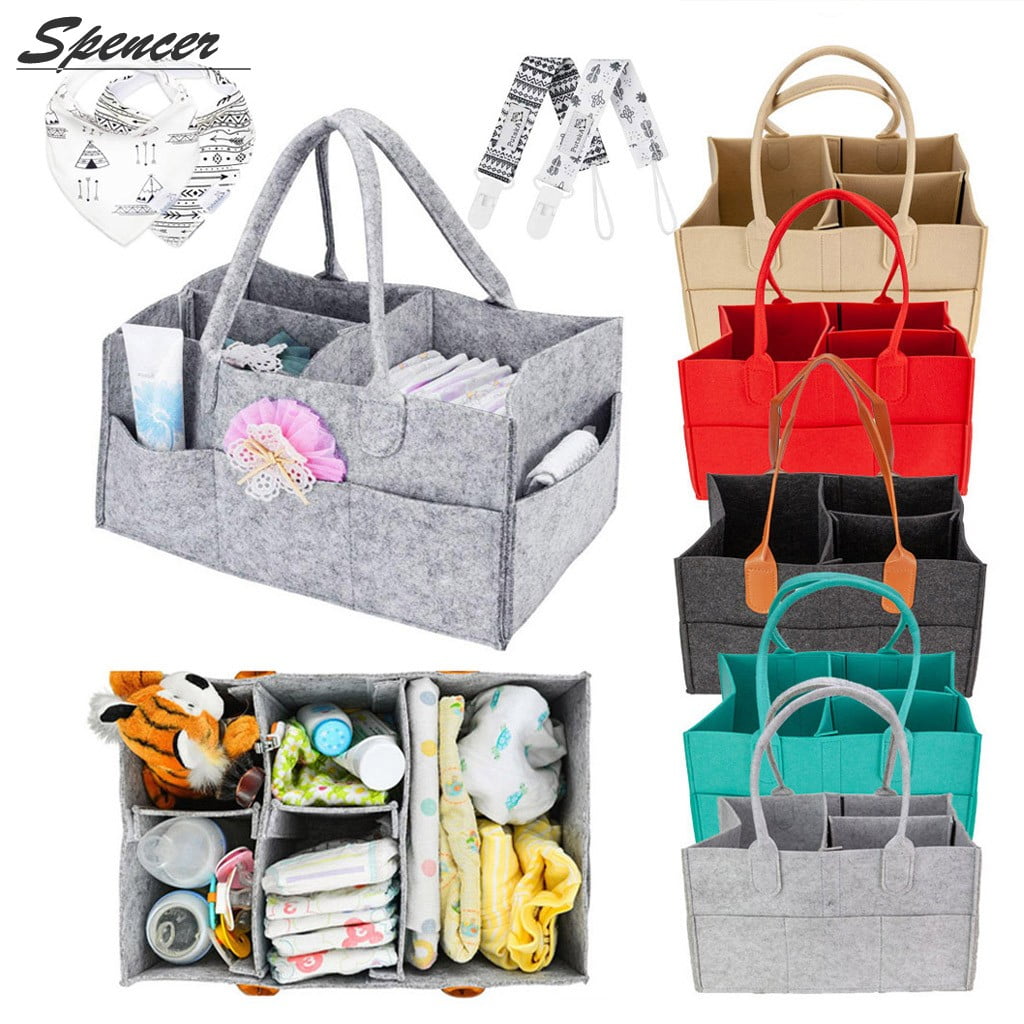 Portable Baby Infant Caddy Nursery Storage Bin Diaper Nappy Organizer Basket UK 
