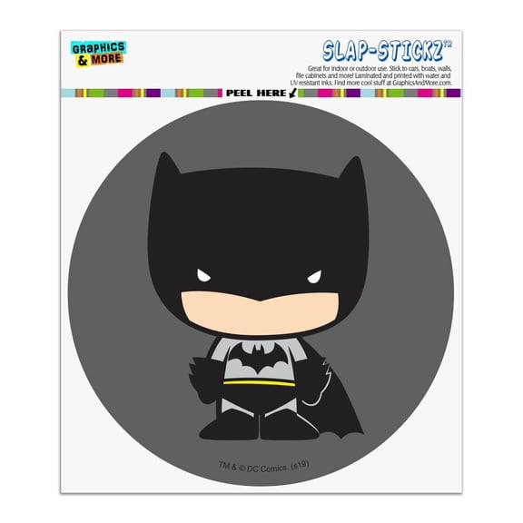 Batman Cute Chibi Character Automotive Car Window Locker Circle Bumper Sticker