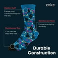 thumbnail image 4 of ZEKE Men's Pattern Dress Funky Fun Colorful Crew Socks 12 Assorted Patterns Variation H, 12-16, 4 of 8