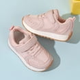 thumbnail image 6 of pwidon Toddler Velcro Sneakers Breathable Non Slip Gum Sole Casual Walking School Shoes for Boys Girls Pink 21, 6 of 7