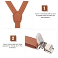 thumbnail image 4 of Bretelles à Clipser Entièrement Réglables Bretelles en Cuir PU pour Femmes Hommes (Marron), 4 of 4