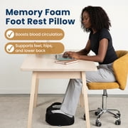 Everlasting Comfort Memory Foam Under Desk Foot Rest for Office and Gaming Setups