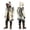 Beige, variant on Boys Viking Coat Hooded Mid Length Jacket Halloween Outerwear (Beige)