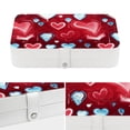thumbnail image 4 of Valentine's Day PU Leather Necklace Organizer Bracelet Holder Jewelry Organizer with Removable Compartment, Portable, 4 of 6