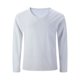 thumbnail image 4 of Blusas y camisas de manga larga con cuello redondo para hombre, colores lisos, informales, cuello redondo, bolsillo, manga larga, capa base para ejercicio, blusa de poliéster para hombre, 4 of 6