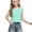 Mint Green, variant on Timegard Toddler Girls Clothes Cap Sleeve Cropped Tank Tops Comfy Square Neck Tee Shirts Candy Color