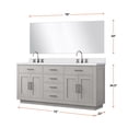 thumbnail image 5 of Abbey 72 in W White Oak Double Vanity, Cultured Marble Top and Faucet Set, 5 of 6