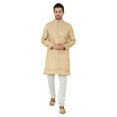thumbnail image 1 of eloria Men's Tunic Jacquard Kurta Pajama Indian Traditional Suit Wedding Party Dress Set Party Wear Apparel, 1 of 6