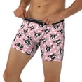 thumbnail image 3 of Picia French Bulldog Pattern Men's Athletic Long Leg Briefs , Performance Stretch Underwear，Moisture-Wicking, 3 of 7