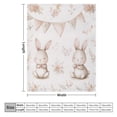 thumbnail image 2 of Vintage Easter Pink Rabbit Pattern Throw Blanket for Couch Bed 50"x60" Spring Easter Lightweight Throw Blanket for Adults And Kids Flannel Bed Blanket, 2 of 8