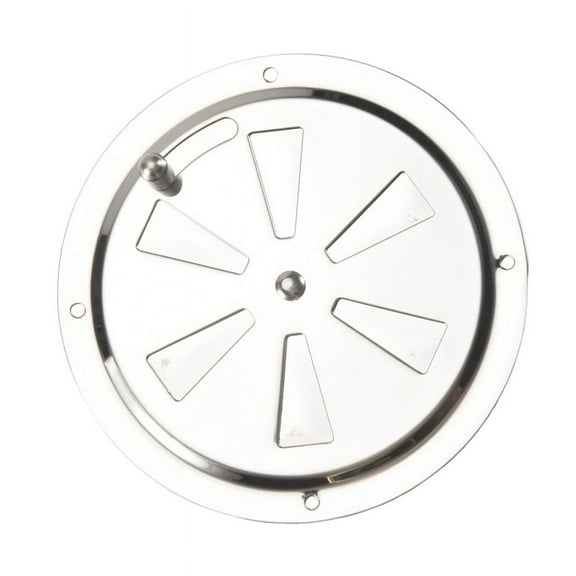 Round Air Louver Vent & Side Knob Opening Grille Cover Marine Boat RV 316 Stainless Steel Ventilation Louvered