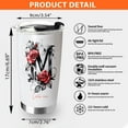 thumbnail image 2 of 20oz Stainless Steel Tumbler Featuring Initial 'M' and Flowers, Personalized Insulated Coffee Mug with Lid, Drinkware for Mom, Sister, Friends, Birthday, Bridesmaid, Wedding, 2 of 6