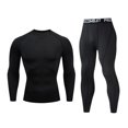 thumbnail image 3 of Conjunto de mono deportivo de manga larga rojo para hombre, ropa interior de baloncesto para entrenamiento y carrera, ropa de fitness de secado rápido para otoño e invierno, 3 of 4