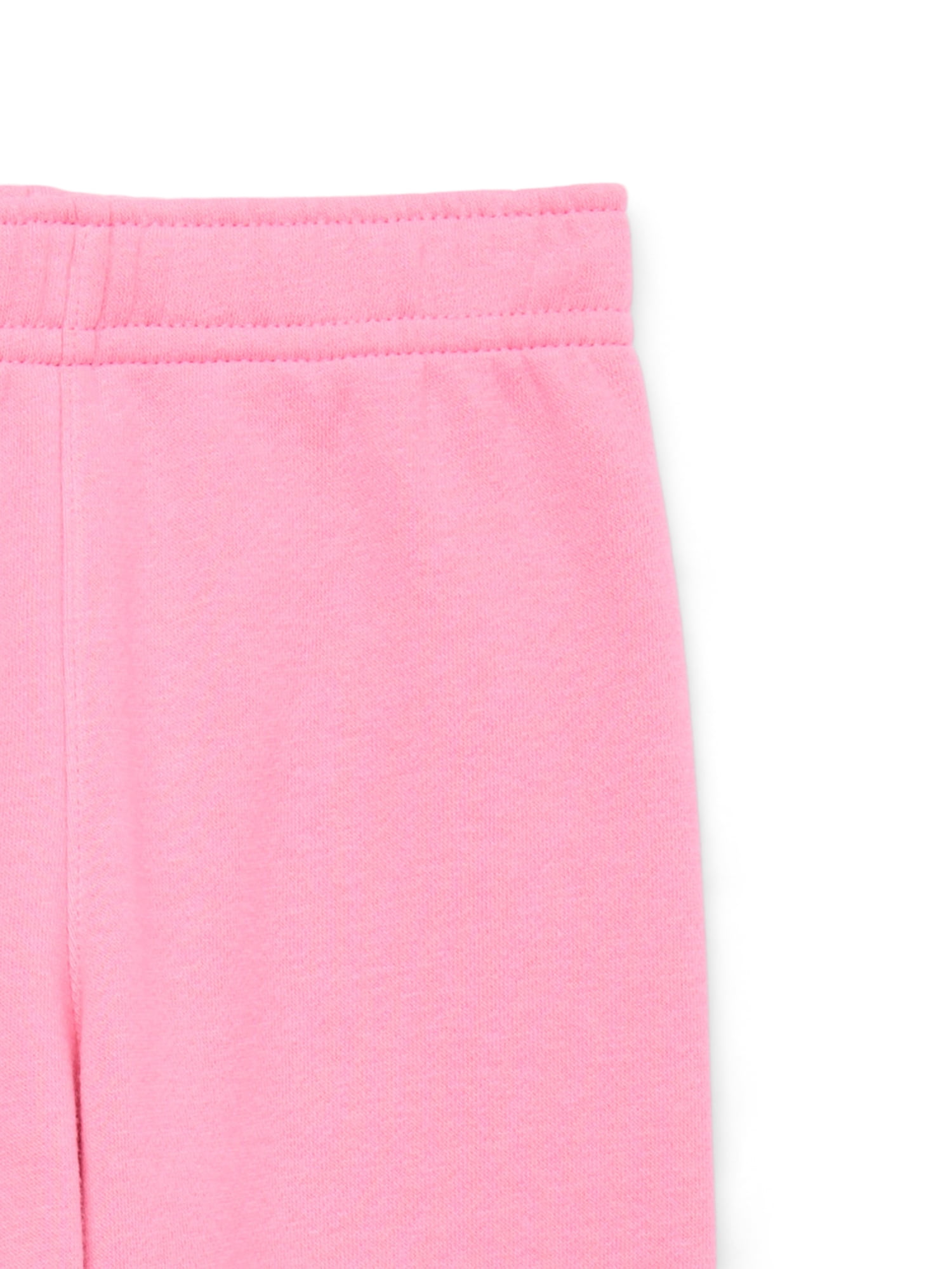Garanimals Toddler Girl 3-Pack Solid Fleece Joggers, Solid Essentials, Sizes 2T-5T