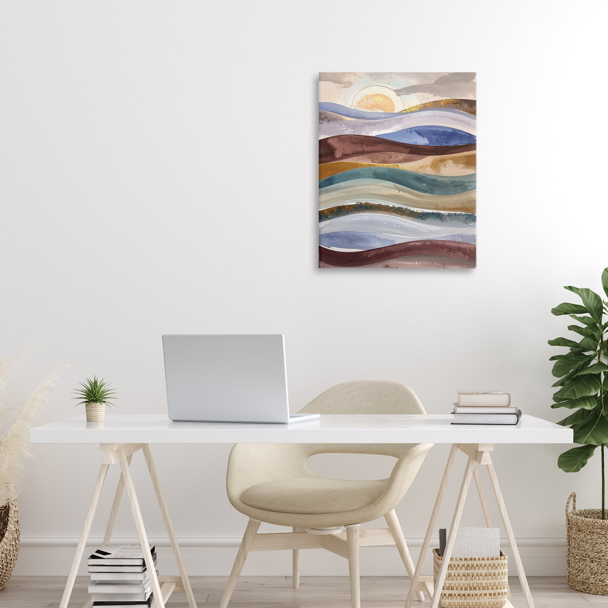 Stupell Industries Layered Ocean Flow Canvas Wall Art, design by Alonza Saunders