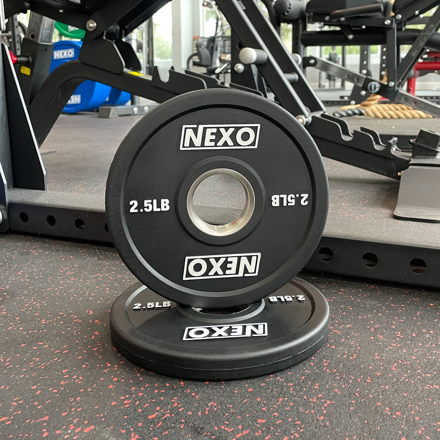 NEXO 2.5LB Matte Black Olympic Bumper Plate Pair