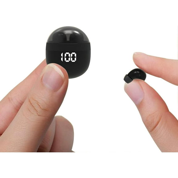 Invisible Mini Earbuds Wireless Bluetooth - Ultra Small in-Ear Headset Wireless Invisible Smallest Bluetooth Earbuds - Fitable for All Type Ears Stereo Sound Earphones IPX5 Waterproof