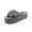 Gray, variant on Women's Cross Band Platform Plush Slippers Faux Fur Open Toe House Shoes with Non Slip Sole for Cozy Home Pink