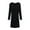 Black, variant on WJHWSX Dresses for Women,Womens Fall Dresses,Casual Dresses for Women,Long Sleeve,V Neck,Comfort Fit,Solid,M