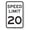 A 1pcs, variant on 16 X 12 inch “Speed Limit 20” Metal Sign, 63 mil Aluminum, 3M Laminated Engineer Grade Reflective Material, Black and White