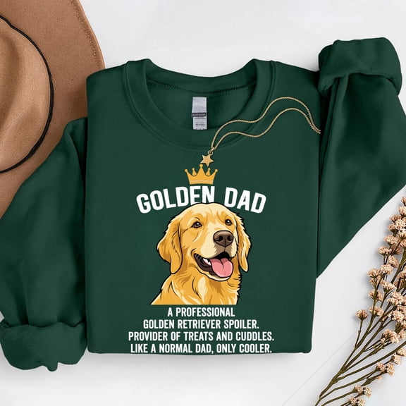 Golden Dad Definition Golden Retriever Dad – T-Shirt, Hoodie & Sweatshirt – Dog Lover Apparel – Gift for Dog Dads
