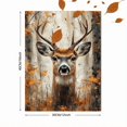 thumbnail image 3 of Qisvanset Framed Canvas Wall Art 12x16 Inch Floral Deer Rustic Wildlife Home Office Art, 3 of 5