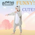 thumbnail image 6 of Hippo Onesie Kids Unisex Animal One piece Pajamas Polyester sleepwear Grey Outfit for Gilrs and Boys 10-12 Years, 6 of 6