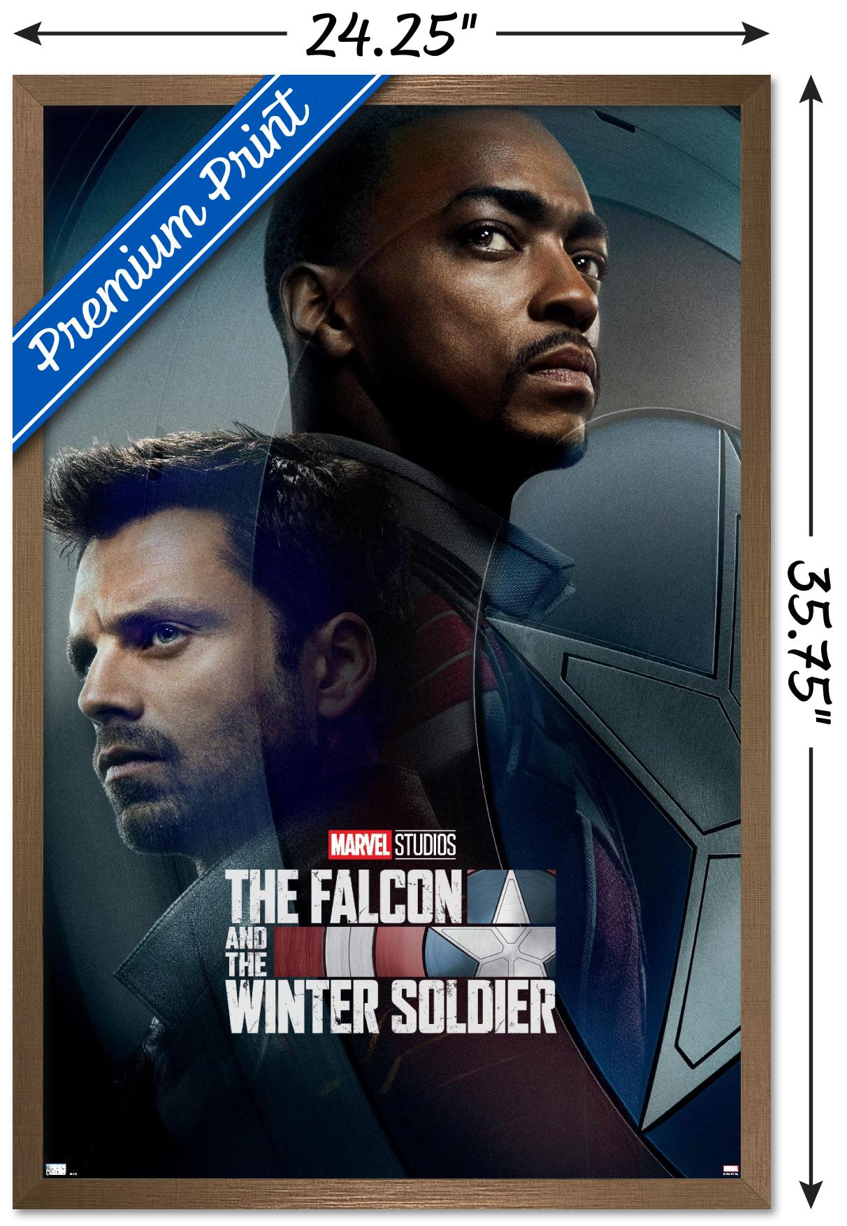 Marvel TeleVision - Falcon and Winter Soldier - Wings Wall Poster, 22.375" x 34", Framed